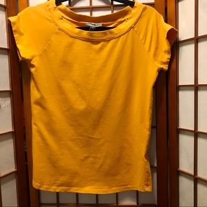 Modcloth Butterscotch Cap Sleeve Fitted Tee